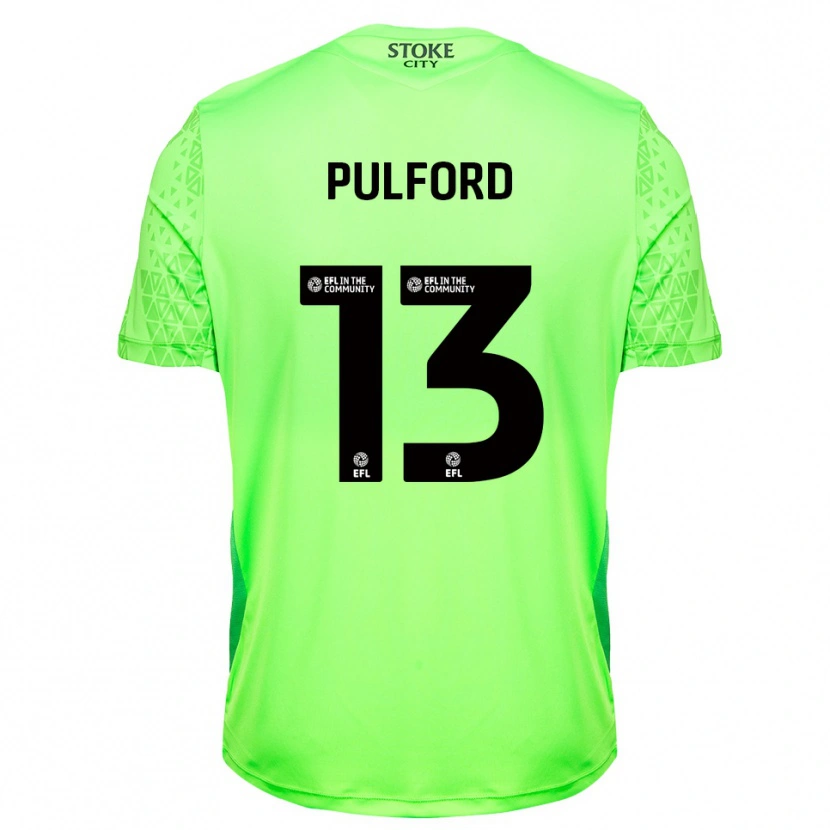 Danxen Enfant Lucas Pulford #13 Maillot de Gardien Blanc Vert 2025/26 T-shirt
