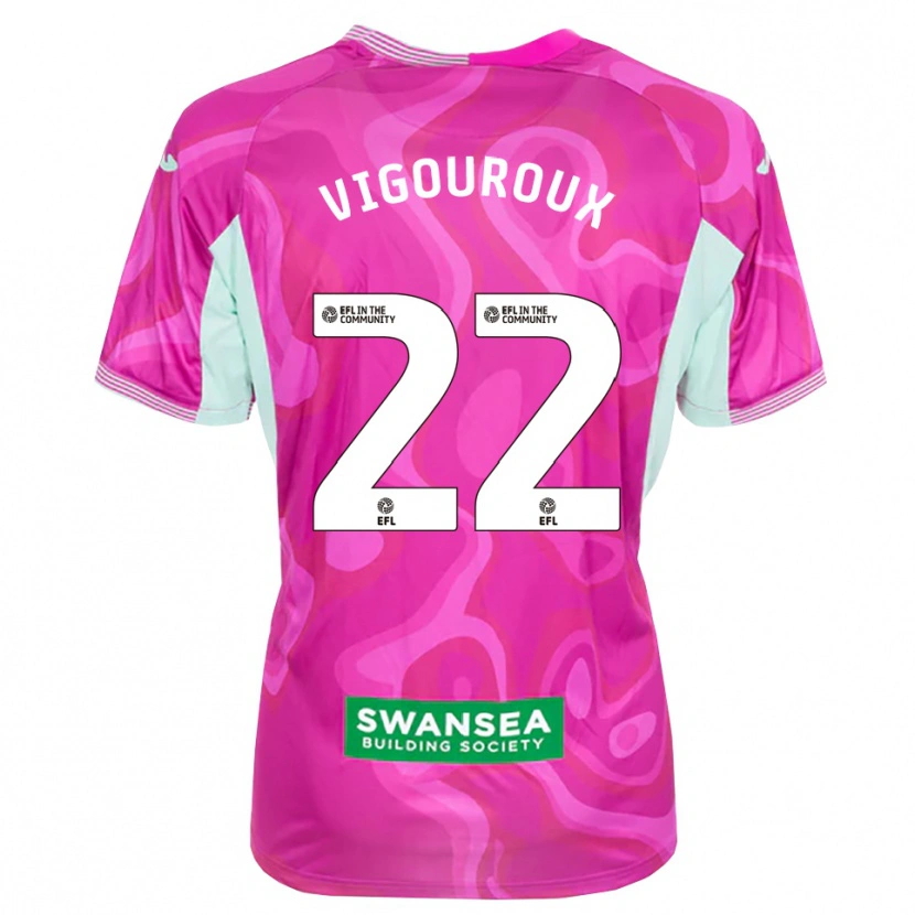 Danxen Enfant Lawrence Vigouroux #22 Maillot de Gardien Magenta 2025/26 T-shirt