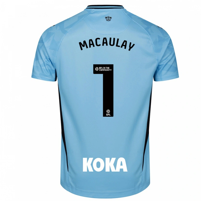 Danxen Enfant Jonathan Macaulay #1 Maillot de Gardien Bleu Ciel Clair 2025/26 T-shirt