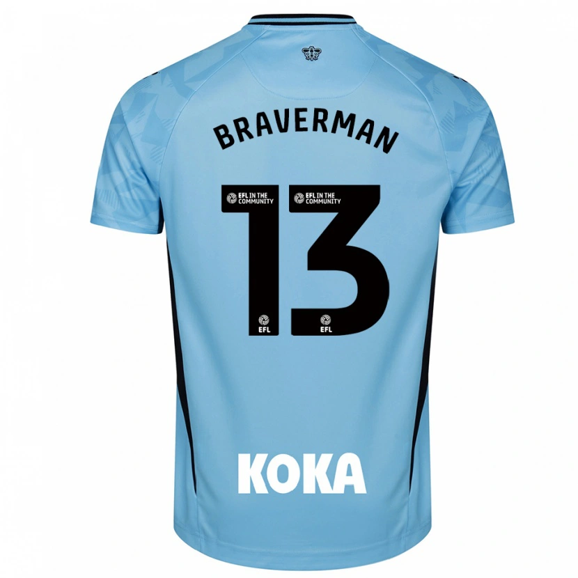 Danxen Enfant Zack Braverman #13 Maillot de Gardien Bleu Ciel Clair 2025/26 T-shirt