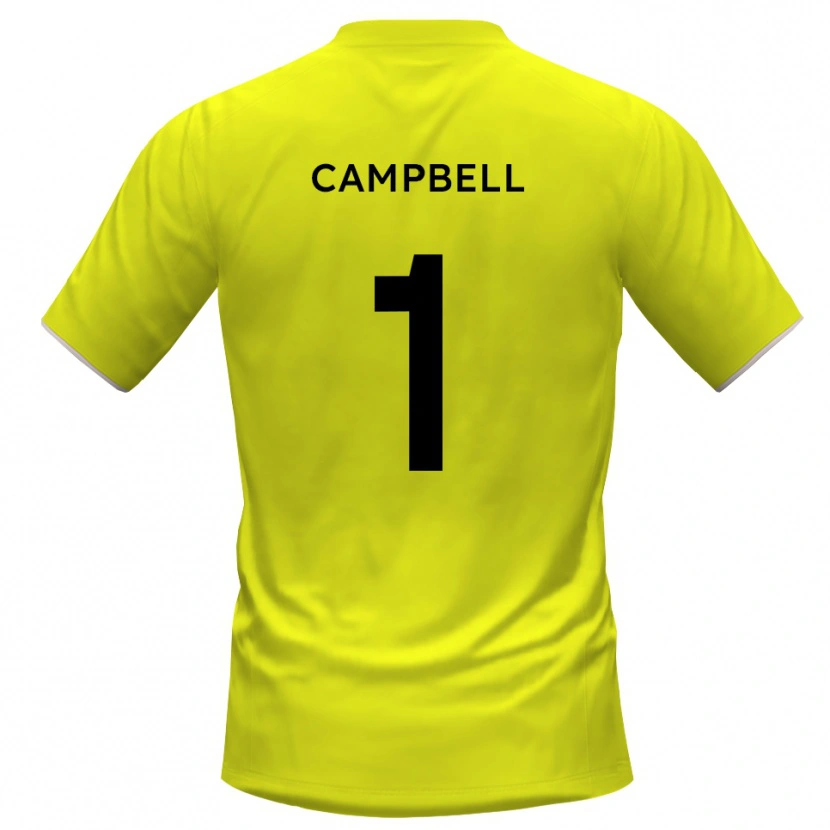 Danxen Enfant Maison Campbell #1 Maillot de Gardien Noir Jaune 2025/26 T-shirt