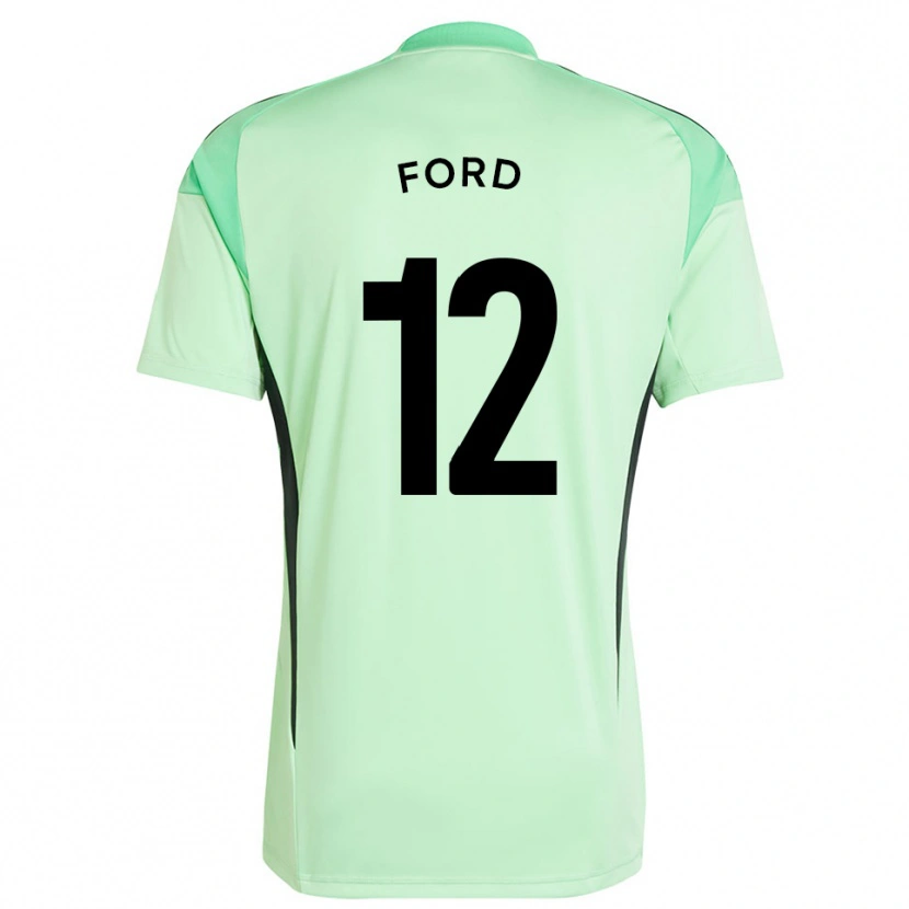 Danxen Enfant Nathaniel Ford #12 Maillot de Gardien Noir Vert Herbe 2025/26 T-shirt