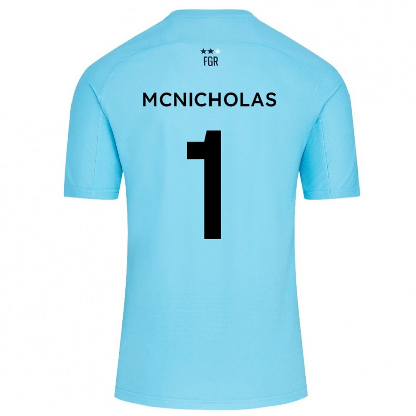Danxen Enfant Luke McNicholas #1 Maillot de Gardien Blanc Bleu Ciel 2025/26 T-shirt