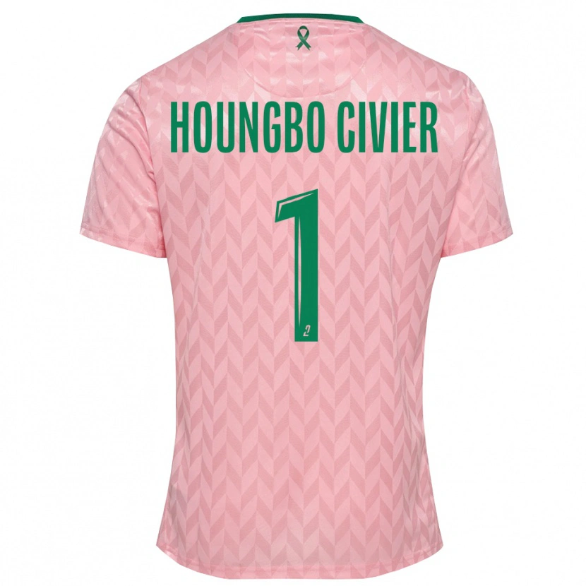 Danxen Enfant Matéo Houngbo Civier #1 Maillot de Gardien Vert Rose 2025/26 T-shirt