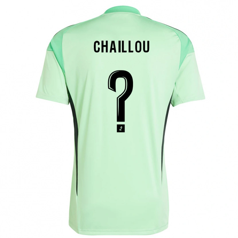 Danxen Enfant Victor Chaillou #0 Maillot de Gardien Noir Vert Clair 2025/26 T-shirt