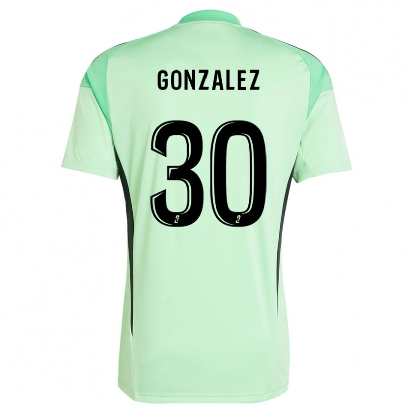 Danxen Enfant Matéo Gonzalez #30 Maillot de Gardien Noir Vert Clair 2025/26 T-shirt