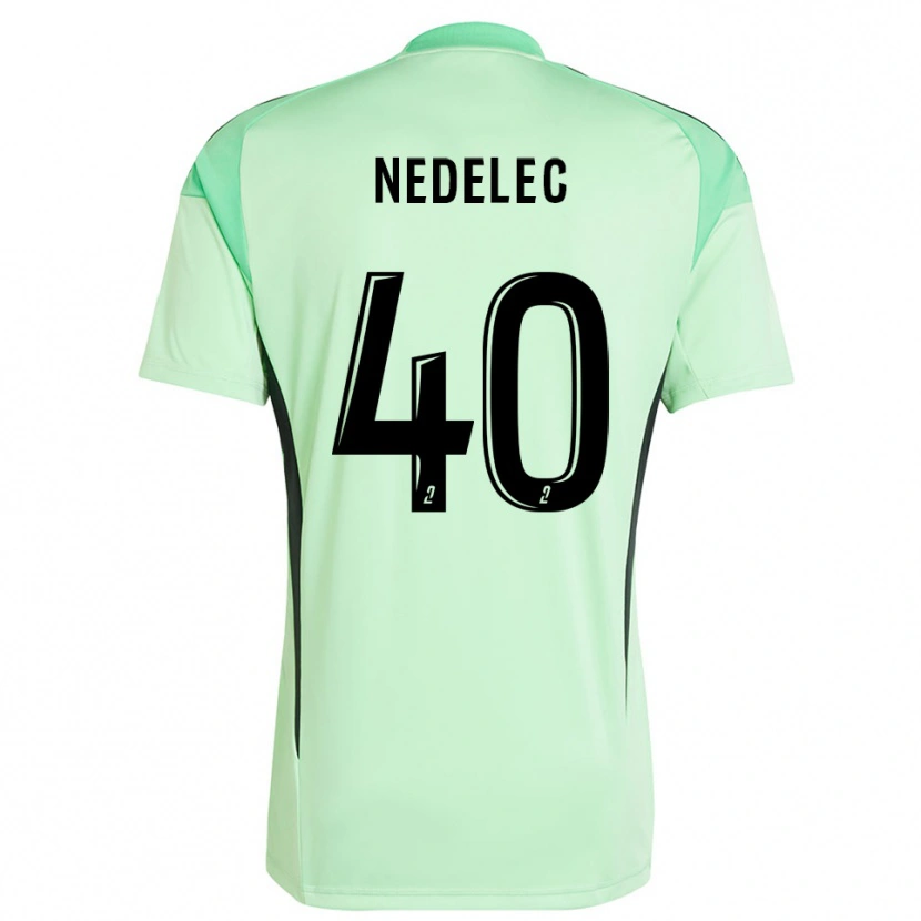Danxen Enfant Aymerick Nedelec #40 Maillot de Gardien Noir Vert Clair 2025/26 T-shirt