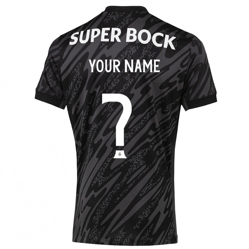 Danxen Enfant Sporting CP Maillot de Gardien Gris Noir Blanc 2025/26 T-shirt