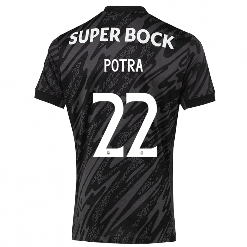 Danxen Enfant Catarina Potra #22 Maillot de Gardien Gris Noir Blanc 2025/26 T-shirt