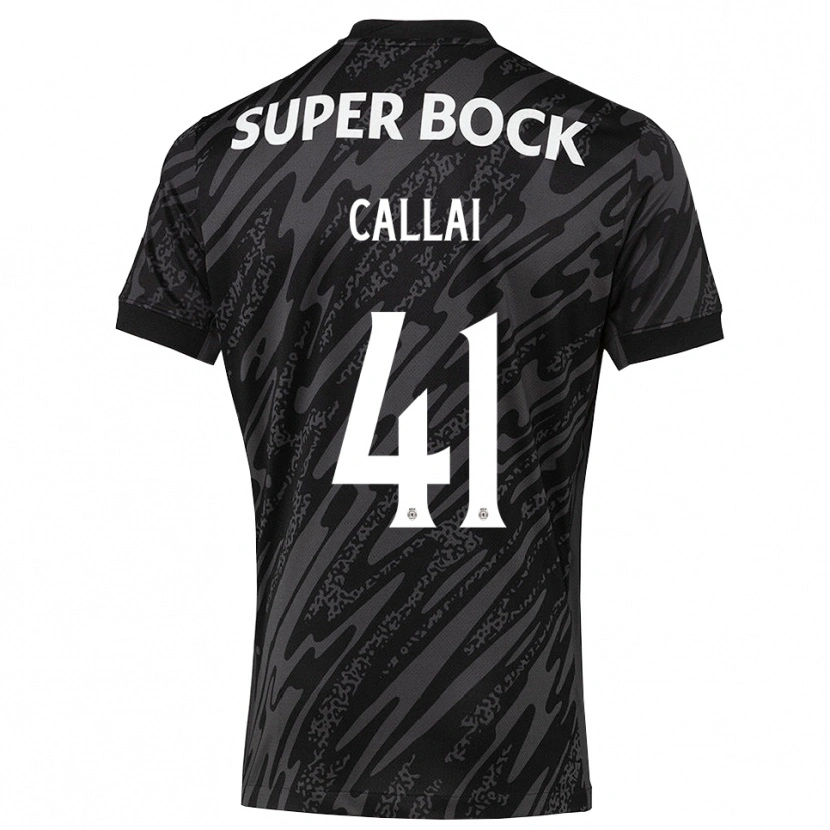 Danxen Enfant Diego Callai #41 Maillot de Gardien Gris Noir Blanc 2025/26 T-shirt