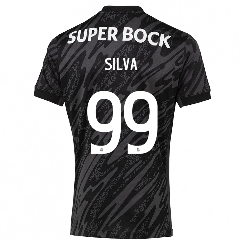 Danxen Enfant Francisco Silva #99 Maillot de Gardien Gris Noir Blanc 2025/26 T-shirt