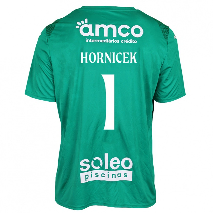 Danxen Enfant Lukas Hornicek #1 Maillot de Gardien Vert Blanc 2025/26 T-shirt
