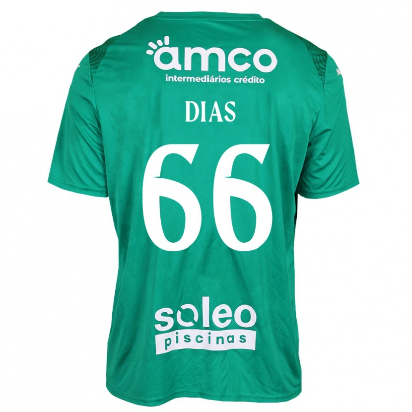 Danxen Enfant Gonçalo Dias #66 Maillot de Gardien Vert Blanc 2025/26 T-shirt