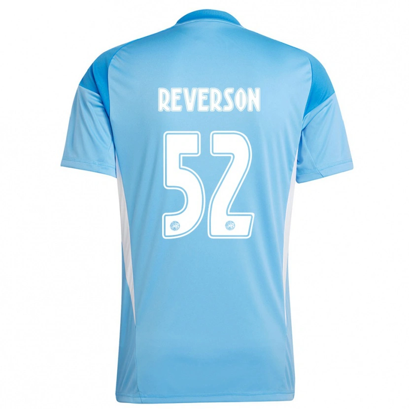 Danxen Enfant Paul Reverson #52 Maillot de Gardien Bleu Clair Blanc 2025/26 T-shirt
