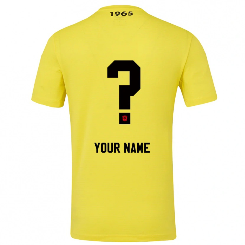 Danxen Enfant Twente Maillot de Gardien Jaune Noir 2025/26 T-shirt
