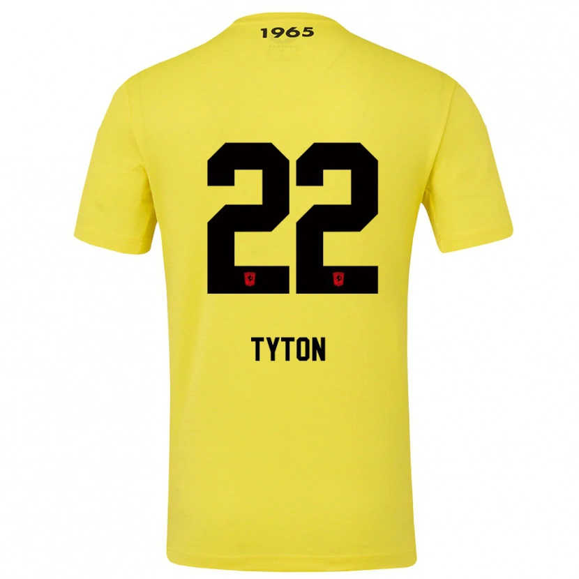 Danxen Enfant Przemyslaw Tyton #22 Maillot de Gardien Jaune Noir 2025/26 T-shirt