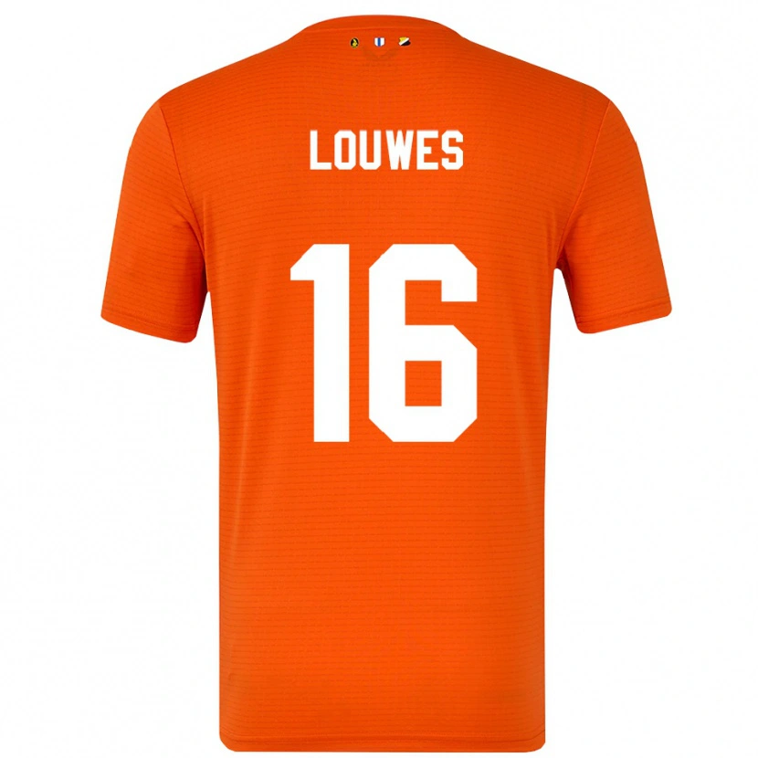 Danxen Enfant Puck Louwes #16 Maillot de Gardien Orange Noir 2025/26 T-shirt