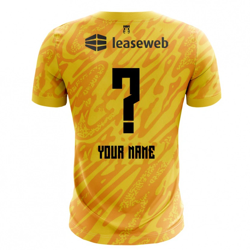 Danxen Enfant AZ Alkmaar Maillot de Gardien Orange Jaune Noir 2025/26 T-shirt