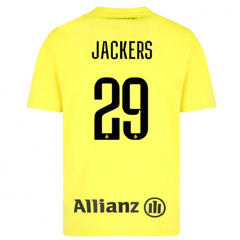 Danxen Enfant Nordin Jackers #29 Maillot de Gardien Jaune Noir 2025/26 T-shirt