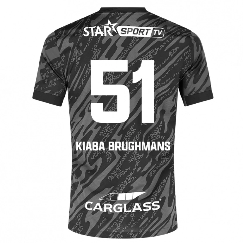Danxen Enfant Lucca Brughmans #51 Maillot de Gardien Gris Foncé Noir 2025/26 T-shirt