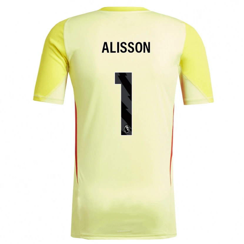 Danxen Enfant Alisson #1 Maillot de Gardien Jaune Rouge 2025/26 T-shirt