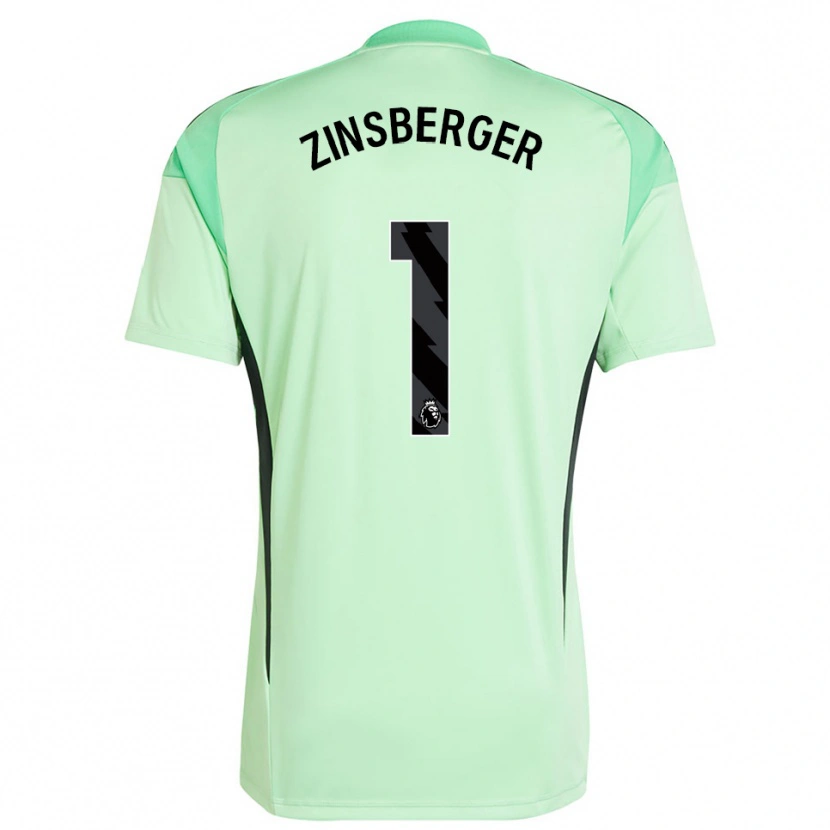Danxen Enfant Manuela Zinsberger #1 Maillot de Gardien Vert Clair Noir 2025/26 T-shirt