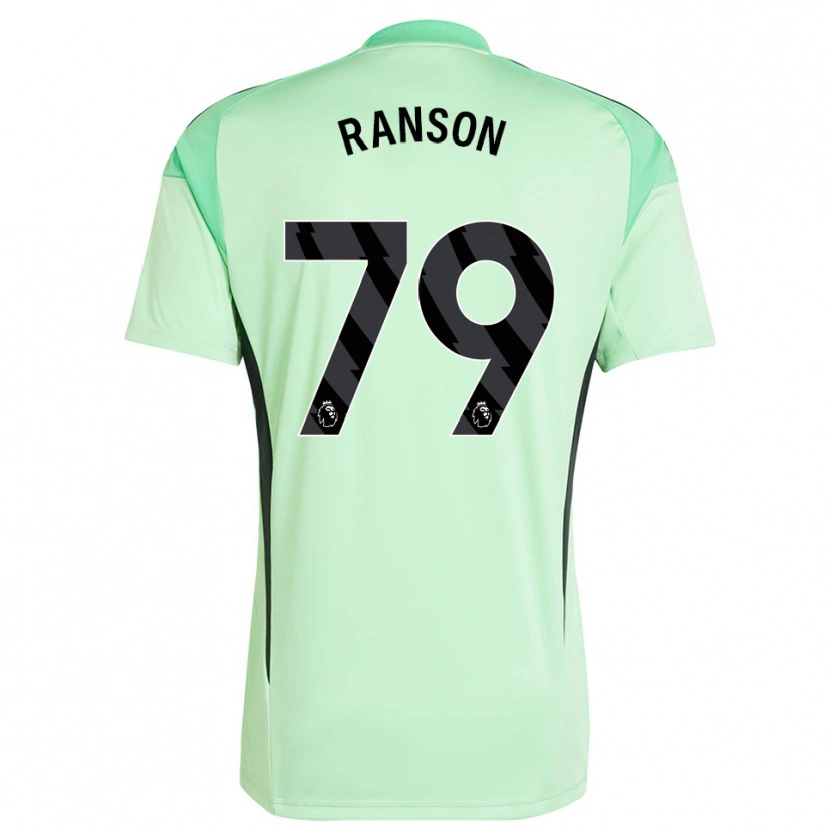 Danxen Enfant Khari Ranson #79 Maillot de Gardien Vert Clair Noir 2025/26 T-shirt