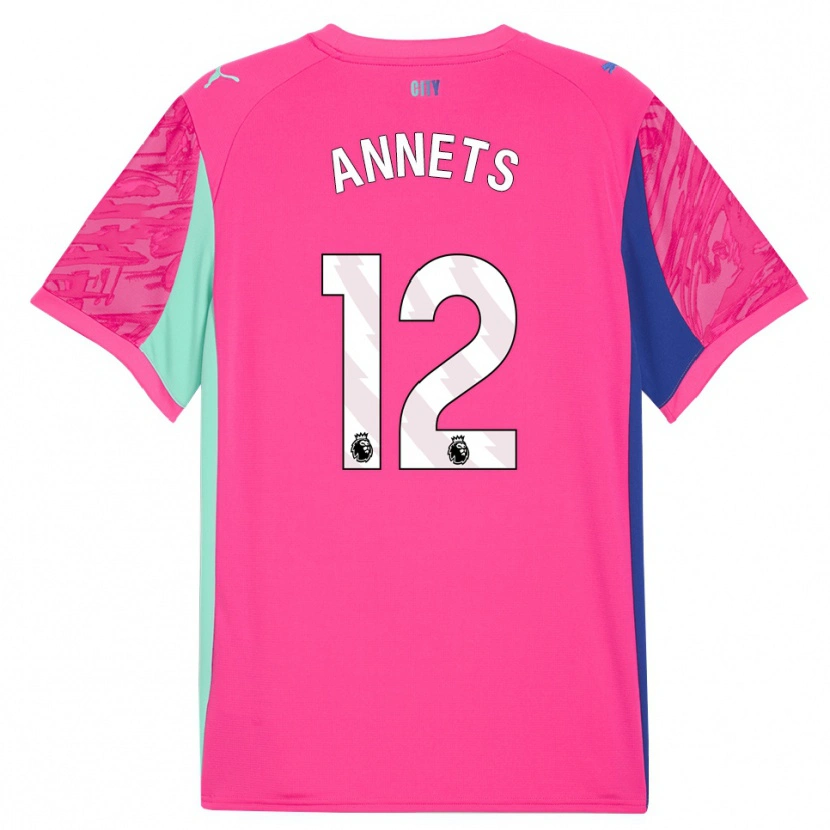 Danxen Enfant Eve Annets #12 Maillot de Gardien Rose Rose 2025/26 T-shirt