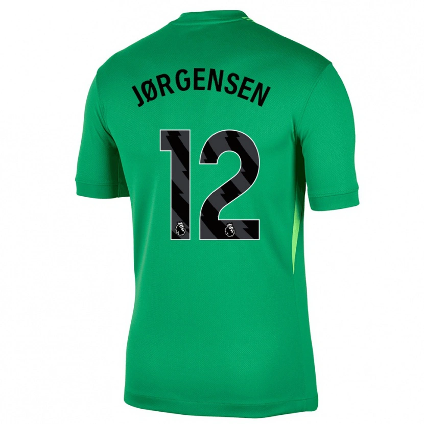 Danxen Enfant Filip Jørgensen #12 Maillot de Gardien Vert Noir 2025/26 T-shirt