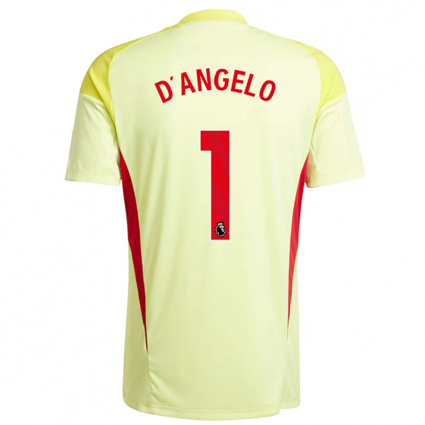 Danxen Enfant Sabrina D'angelo #1 Maillot de Gardien Jaune Clair 2025/26 T-shirt
