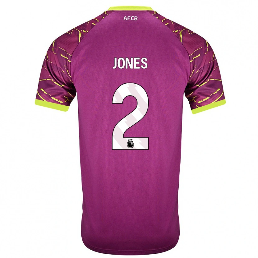 Danxen Enfant Abby Jones #2 Maillot de Gardien Magenta Foncé 2025/26 T-shirt