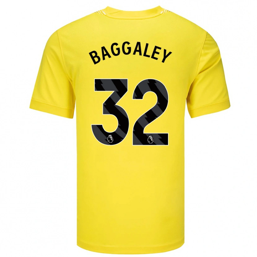 Danxen Enfant Sophie Baggaley #32 Maillot de Gardien Jaune Noir 2025/26 T-shirt