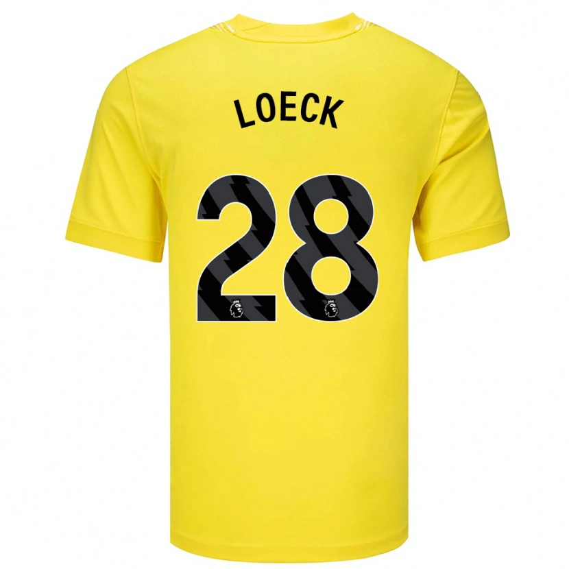 Danxen Enfant Melina Loeck #28 Maillot de Gardien Jaune Noir 2025/26 T-shirt