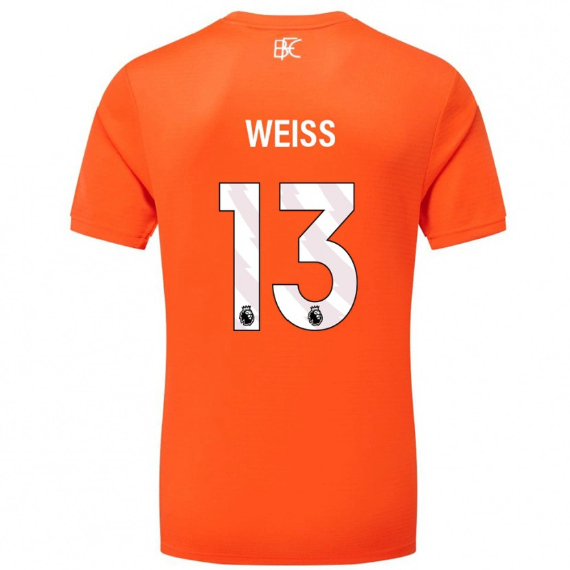 Danxen Enfant Max Weiß #13 Maillot de Gardien Orange Blanc 2025/26 T-shirt