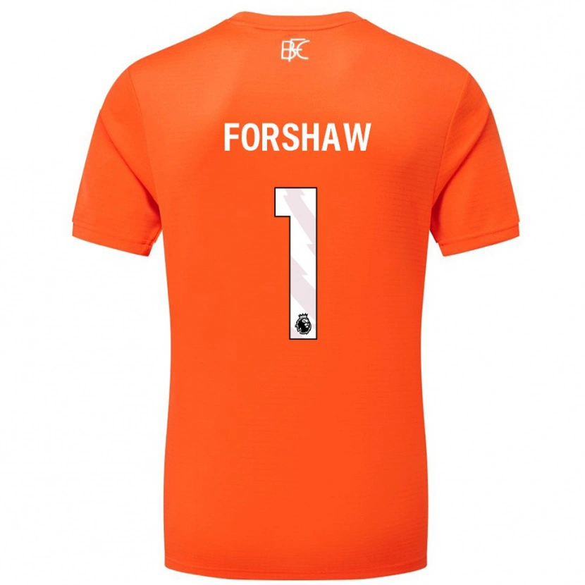 Danxen Enfant Lewis Forshaw #1 Maillot de Gardien Orange Blanc 2025/26 T-shirt