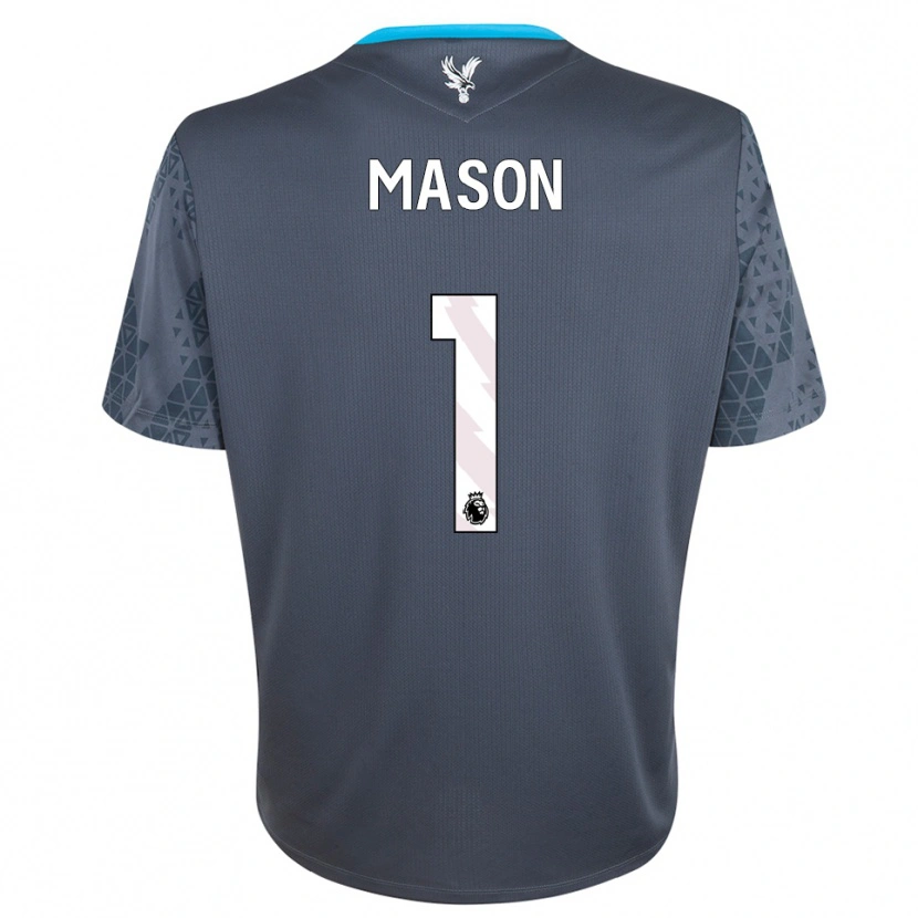 Danxen Enfant Jack Mason #1 Maillot de Gardien Gris Foncé Blanc 2025/26 T-shirt