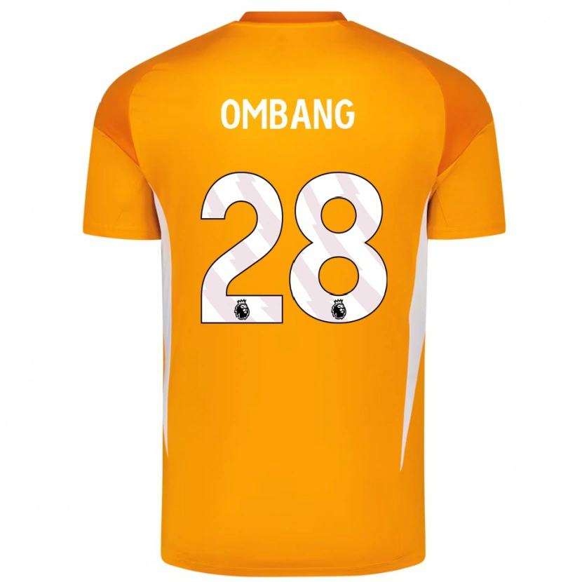 Danxen Enfant Darryl Ombang #28 Maillot de Gardien Orange Blanc 2025/26 T-shirt