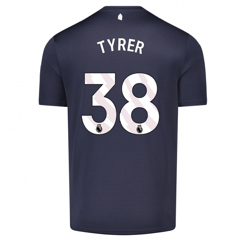 Danxen Enfant Harry Tyrer #38 Maillot de Gardien Noir Blanc 2025/26 T-shirt