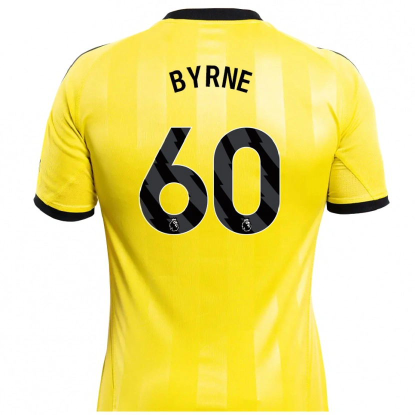 Danxen Enfant Reece Byrne #60 Maillot de Gardien Jaune Noir 2025/26 T-shirt