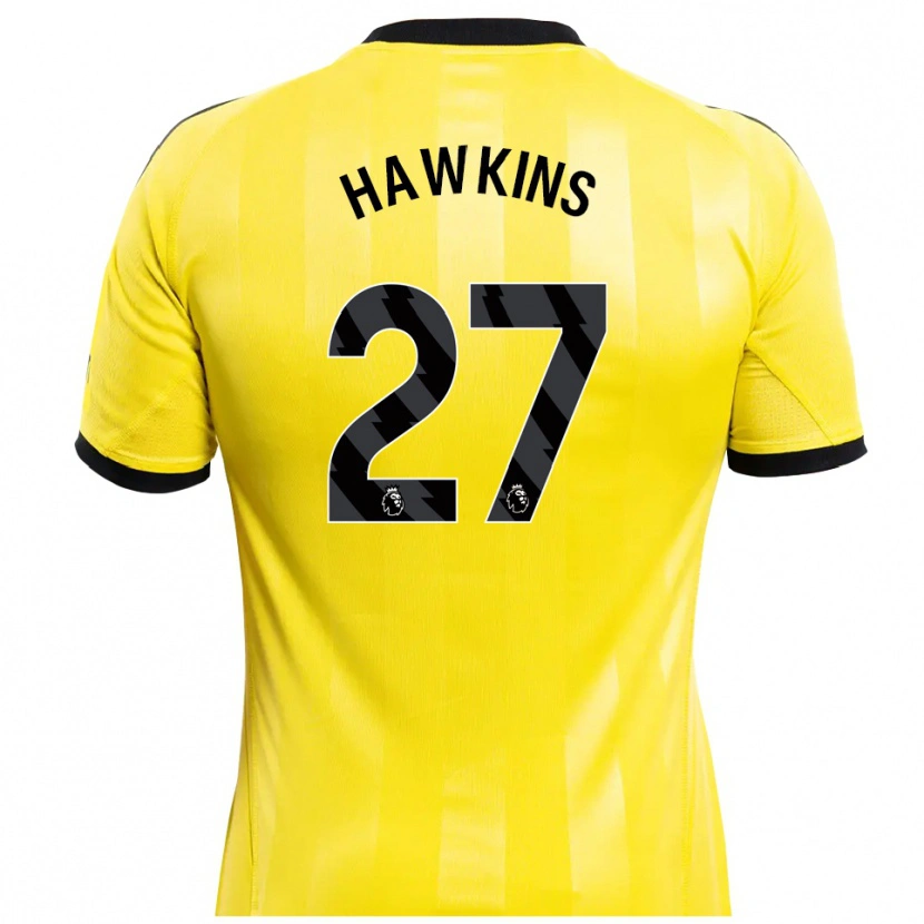 Danxen Enfant Hannah Hawkins #27 Maillot de Gardien Jaune Noir 2025/26 T-shirt