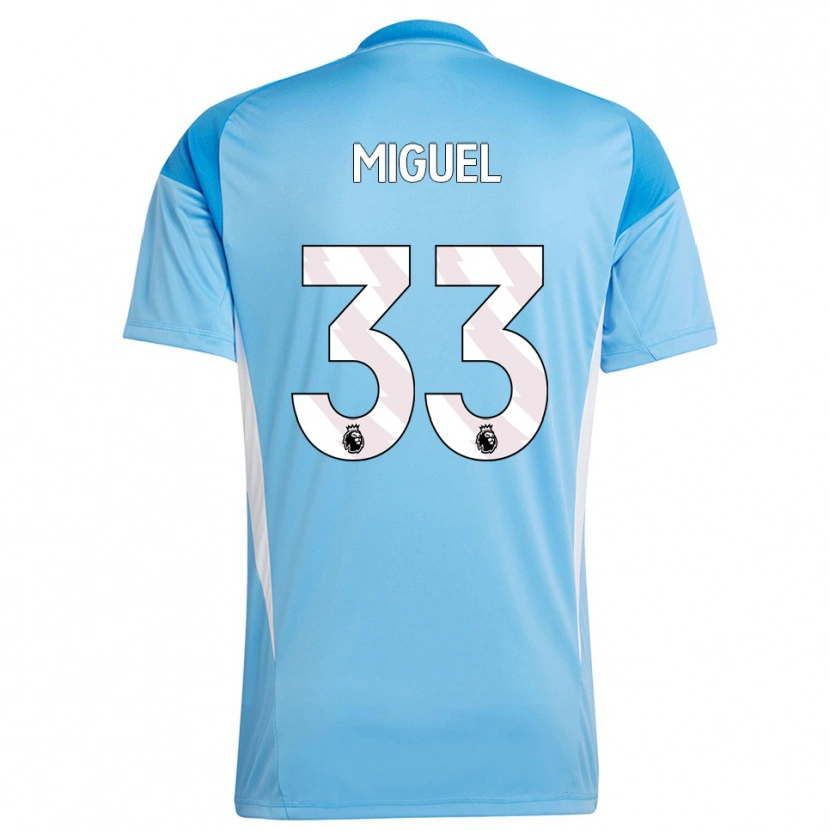 Danxen Enfant Carlos Miguel #33 Maillot de Gardien Bleu Blanc 2025/26 T-shirt