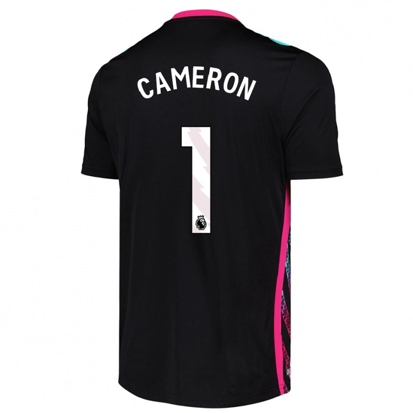 Danxen Enfant Dan Cameron #1 Maillot de Gardien Noir Blanc 2025/26 T-shirt
