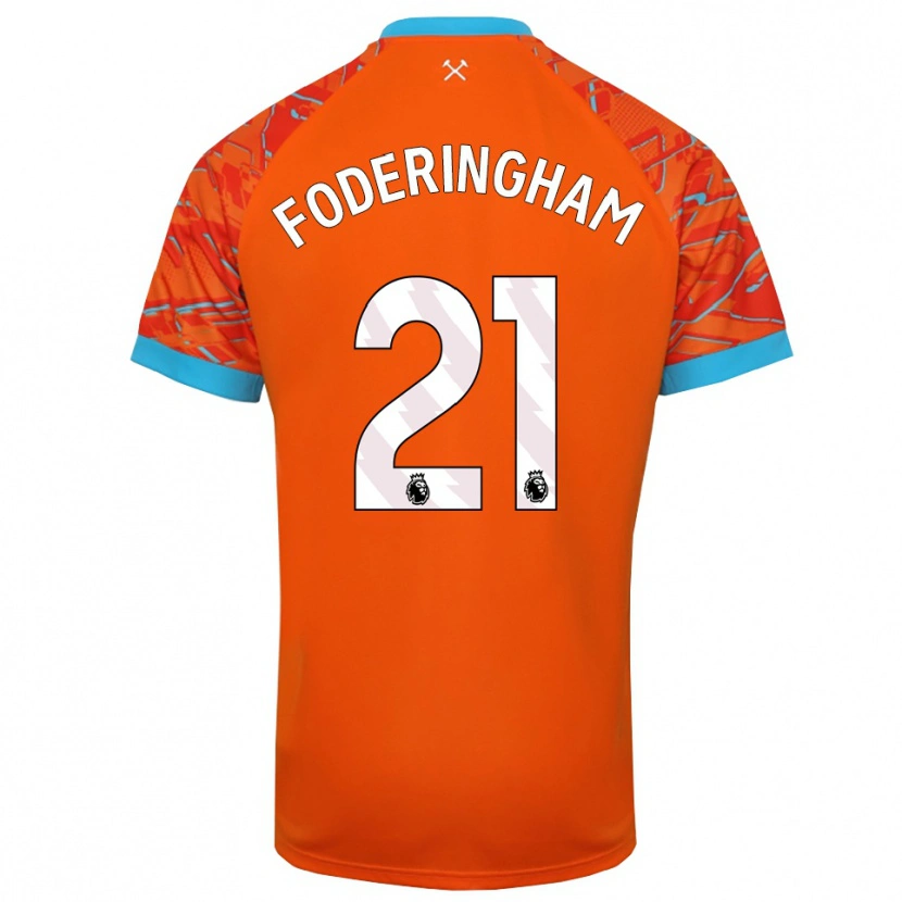 Danxen Enfant Wes Foderingham #21 Maillot de Gardien Orange Blanc 2025/26 T-shirt