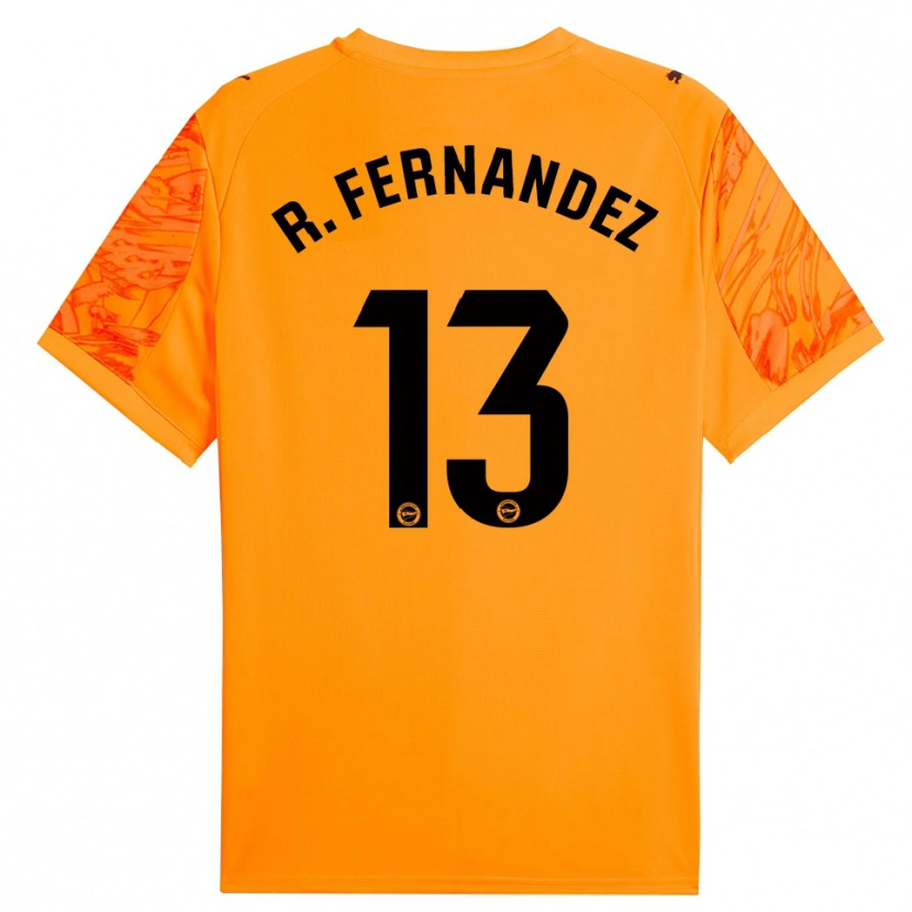 Danxen Enfant Raúl Fernández #13 Maillot de Gardien Orange Noir 2025/26 T-shirt