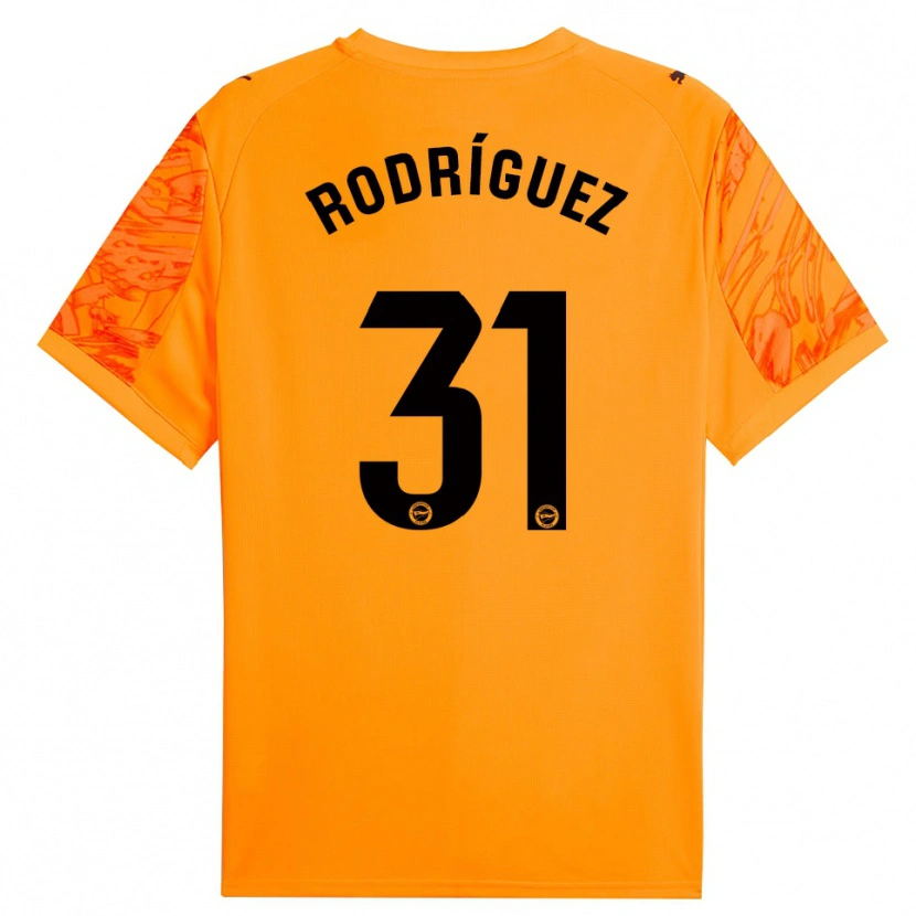 Danxen Enfant Adrián Rodríguez #31 Maillot de Gardien Orange Noir 2025/26 T-shirt