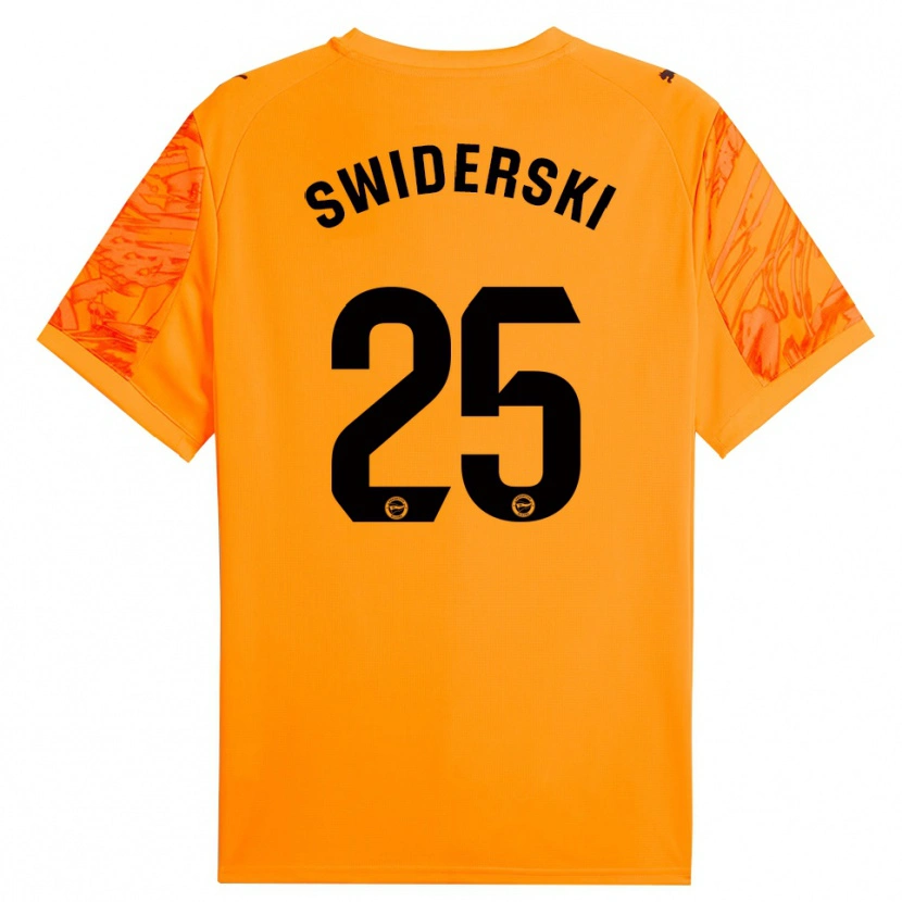 Danxen Enfant Grégoire Swiderski #25 Maillot de Gardien Orange Noir 2025/26 T-shirt