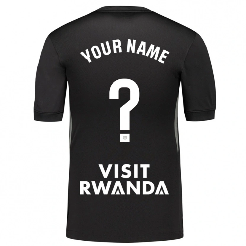 Danxen Enfant Atletico Madrid Maillot de Gardien Noir Blanc 2025/26 T-shirt