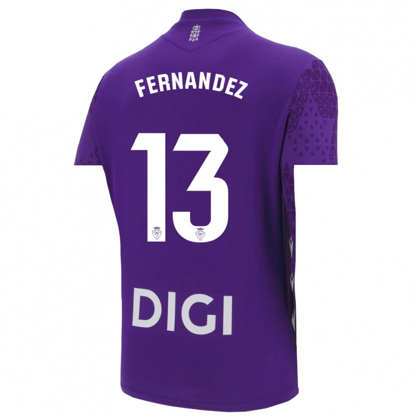Danxen Enfant Aitor Fernández #13 Maillot de Gardien Violet Blanc 2025/26 T-shirt