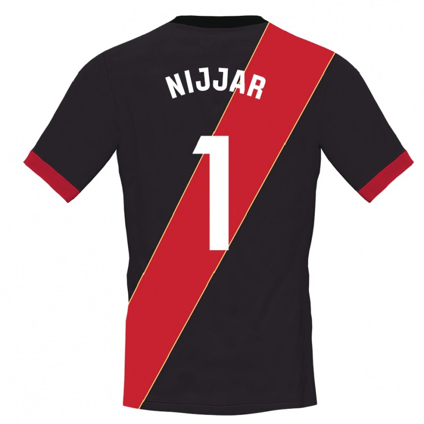 Danxen Enfant Tejpal Nijjar #1 Maillot de Gardien Noir Rouge 2025/26 T-shirt