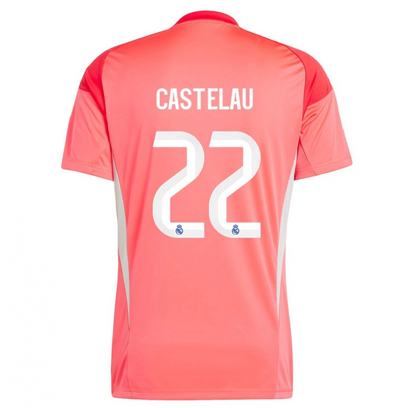 Danxen Enfant Alber Castelau #22 Maillot de Gardien Orange Rouge Blanc 2025/26 T-shirt